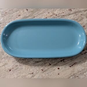 MCM Trend Pacific Buffet Stoneware Rare Turquoise Color Fish Or Pasta Bowl Tray